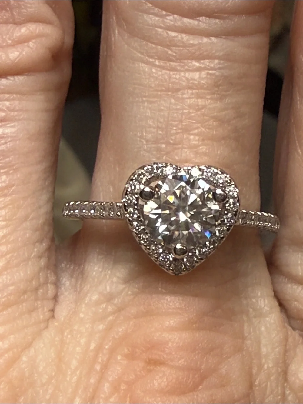 GRA CERTIFIED MOISSANITE DIAMOND 1CT 925 Sterling Silver ring NEW
